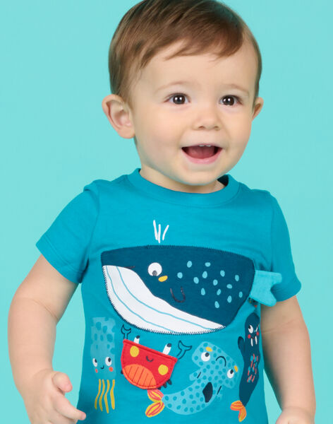 Baby boy blue short sleeve t-shirt : buy online - T-Shirt | DPAM International Website Baby boy blue short sleeve t-shirt : buy online - T-Shirt | DPAM International Website