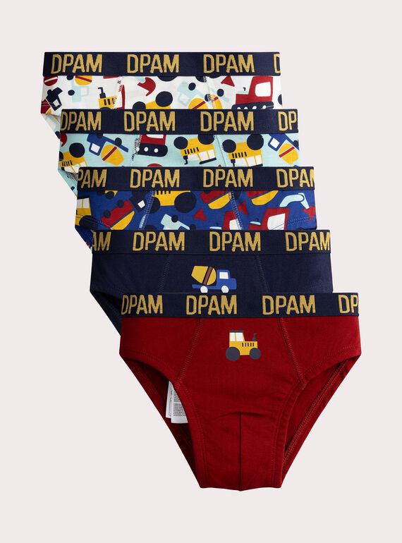 Set of 5 tractor print briefs for boys VEGOSLISEM / 24WH1281D5L001