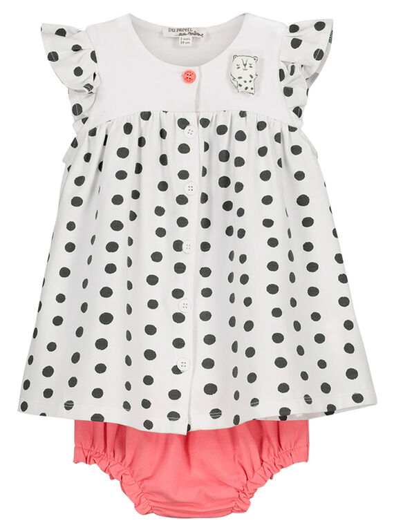 Baby girls' dress and bloomer set FOU2ROB / 19SF05J1ROB000