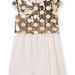Child girl light gold dress with reversible sequins