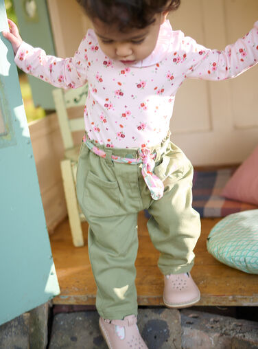 Baby girl's comfortable khaki pants SIVERPAN / 23WG09J1PAN626