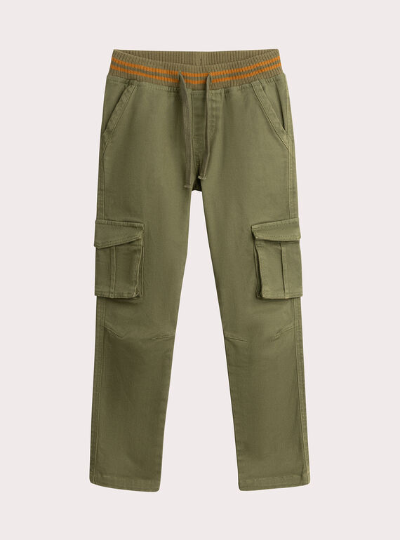 Khaki cargo pants for boys  VOJOPAMAT2 / 24W902H2PAN604