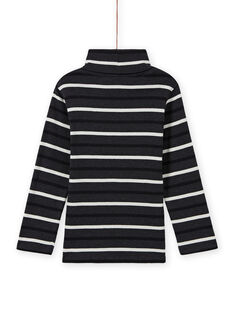 Boy's grey striped turtleneck sweater MOHISOUP / 21W902U1SPL944