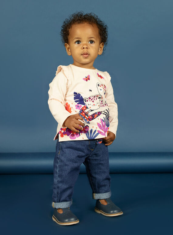 Baby girl long sleeve tiger print t-shirt MIPATEE1 / 21WG09H4TMLD319