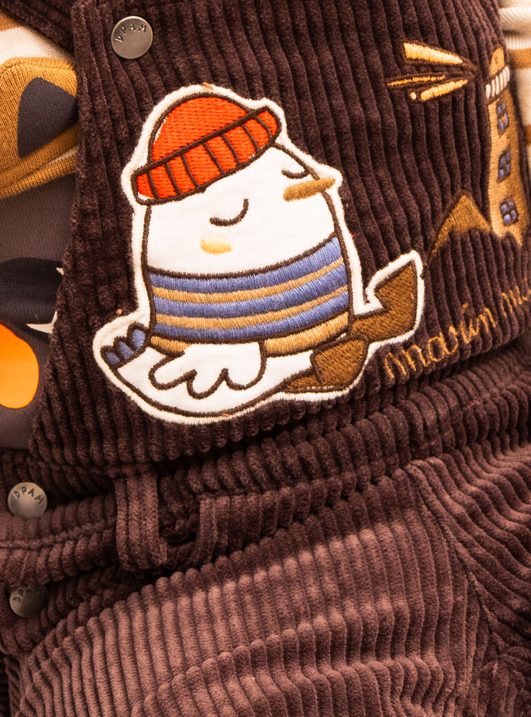 Baby boy long brown overalls SULOSAL / 23WG10R1SAL814