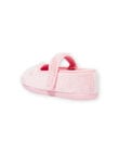 Light pink ballerinas in faux fur with cat design for baby girl MAPANTCATFUR / 21XK3522D07321