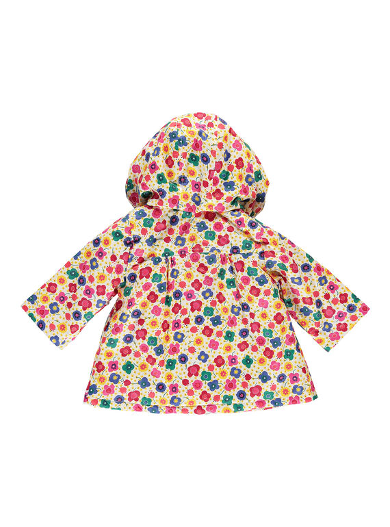 Baby girls' hooded raincoat FICOIMP / 19SG09X1IMP099
