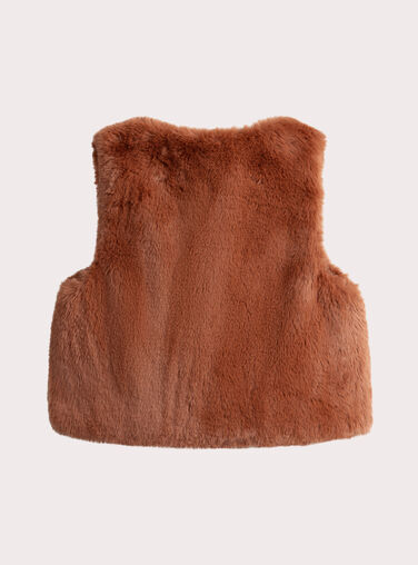  Reversible sleeveless cardigan for baby girl  VIBACAR2 / 24WG09Q3CAR821