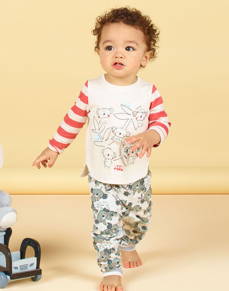 Baby boy striped long sleeve t-shirt LUPOETEE2 / 21SG10Y2TMLA011