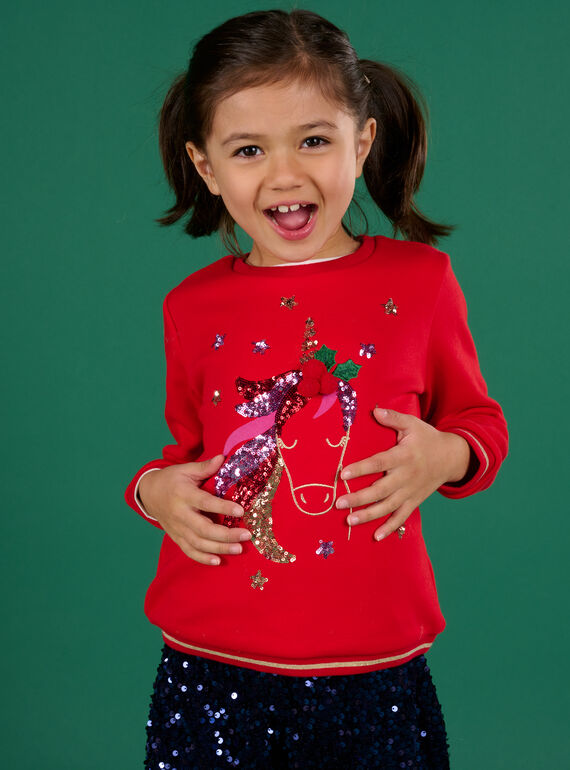 Christmas unicorn long sleeve sweater PANOSWEA / 22W901V1SWEF529