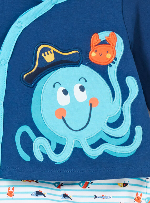 Octopus brushed fleece boy's pyjamas LEGAPYJPIE / 21SH1451PYJC230