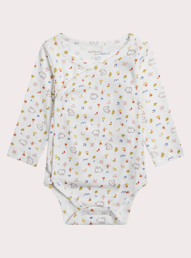 White NEWBORN BODY SUIT XOU1BOD1 / 25WF0351BDN000
