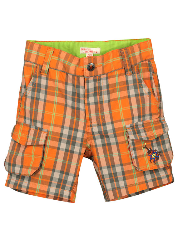 Boys' checked shorts FOYEBER4 / 19S902M1BERF519