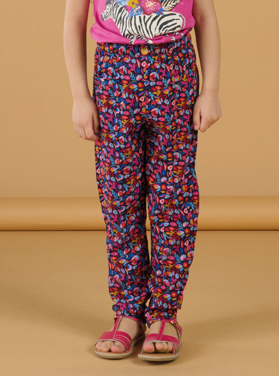 Multicolored poplin pants RAJUNPANT / 23S901U1PANC243