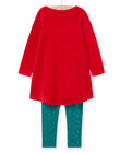 Red and green Christmas pajamas PEFACHUNOE / 22WH1171CHN050