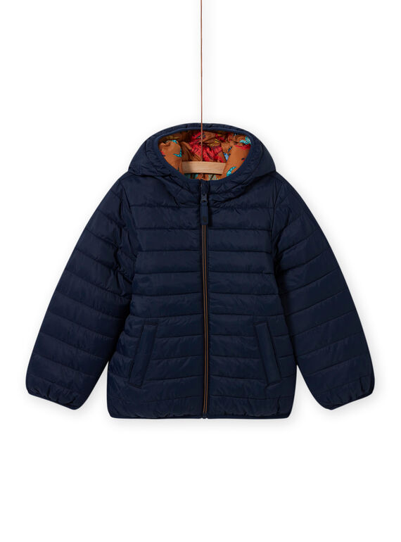 Boy's reversible quilted hooded jacket MOGROBLOU1 / 21W90254BLO804