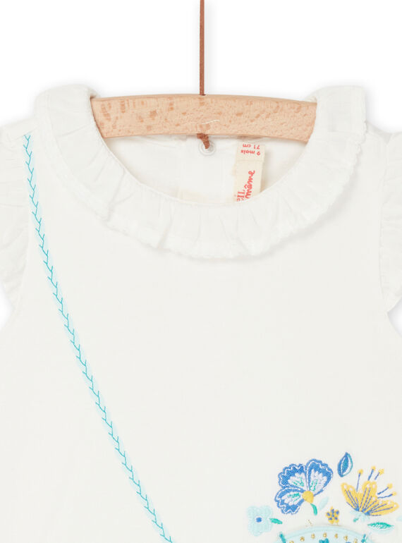 Off white short sleeve t-shirt RIBALBRA / 23SG09W1BRA001