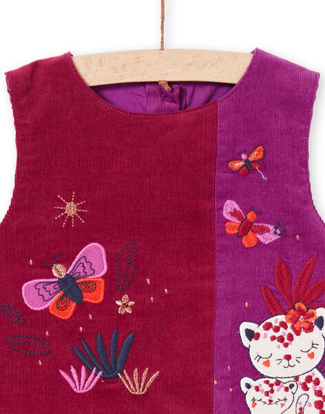 Baby girl purple sleeveless dress MIPAROB3 / 21WG09H4ROB712