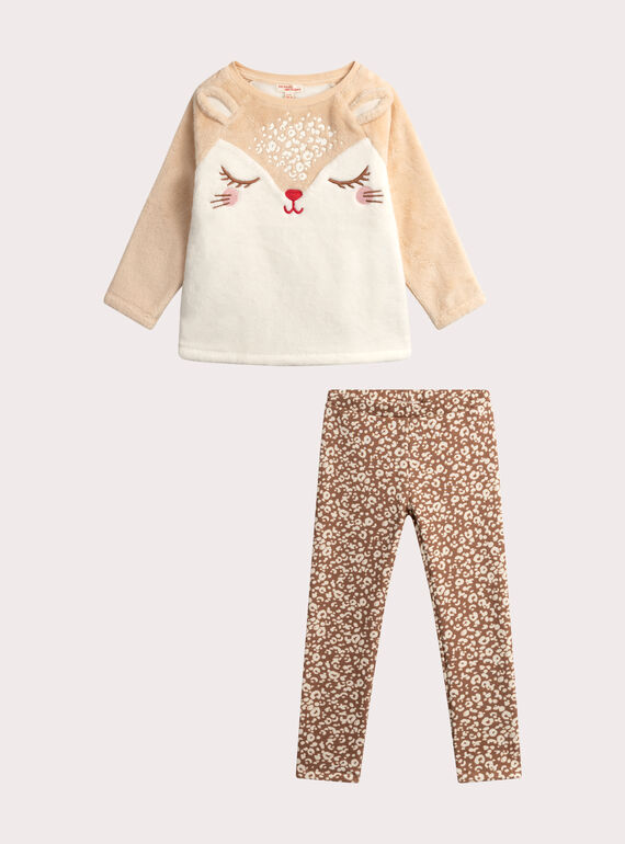 Fleece pajamas for girls  VEFAPYJFAW / 24WH1193PYJ003