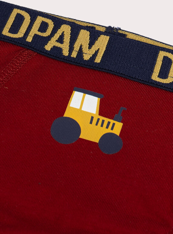 Set of 5 tractor print briefs for boys VEGOSLISEM / 24WH1281D5L001