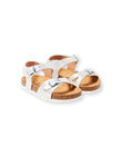 Silver sandals for baby girls LFNUARGENT / 21KK355QD0E956