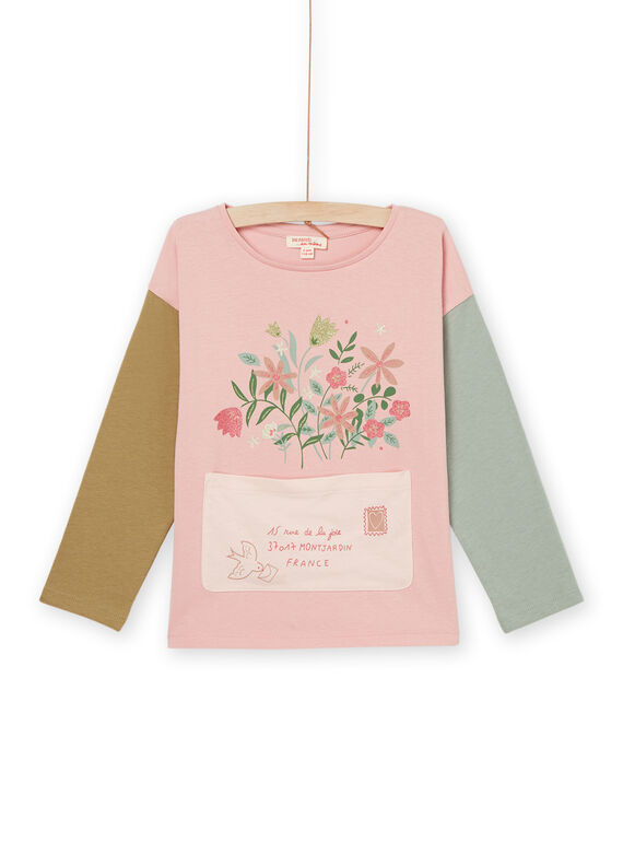 Long sleeve t-shirt with flower bouquet animation PARHUTEE4 / 22W901Q5TML303