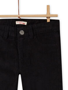 Boy's plain black pants MOJOPAVEL8 / 21W902N4PAN090