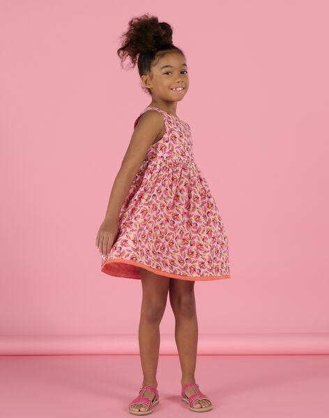 Pink and orange reversible dress RANEOROB3 / 23S901O3ROBD310