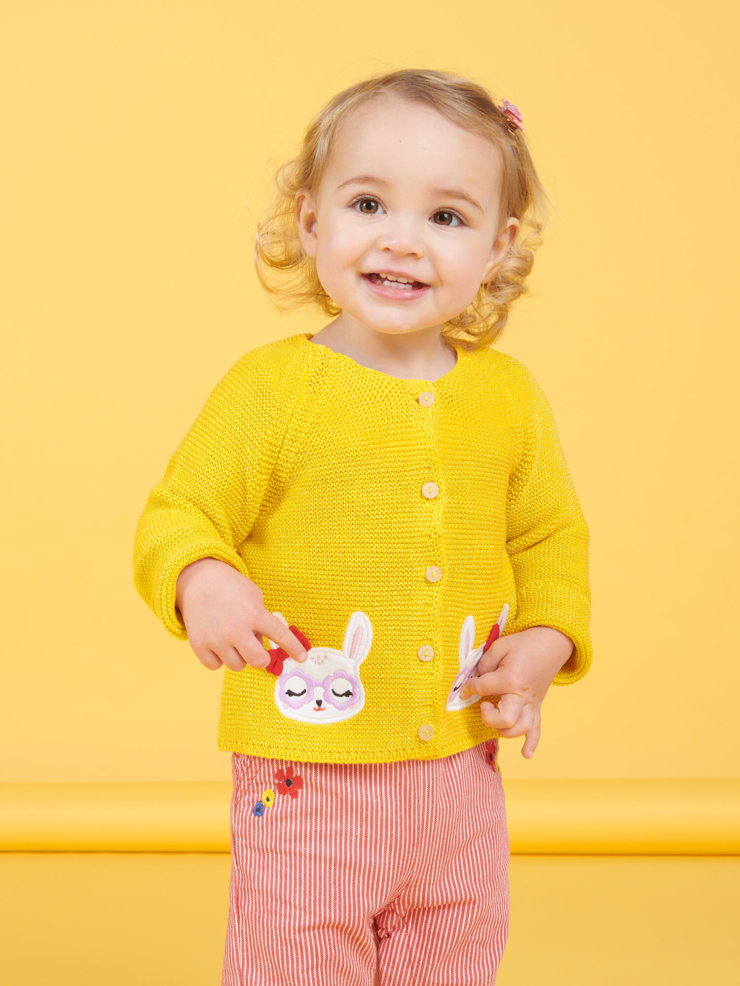 Baby girl mimosa yellow cardigan
