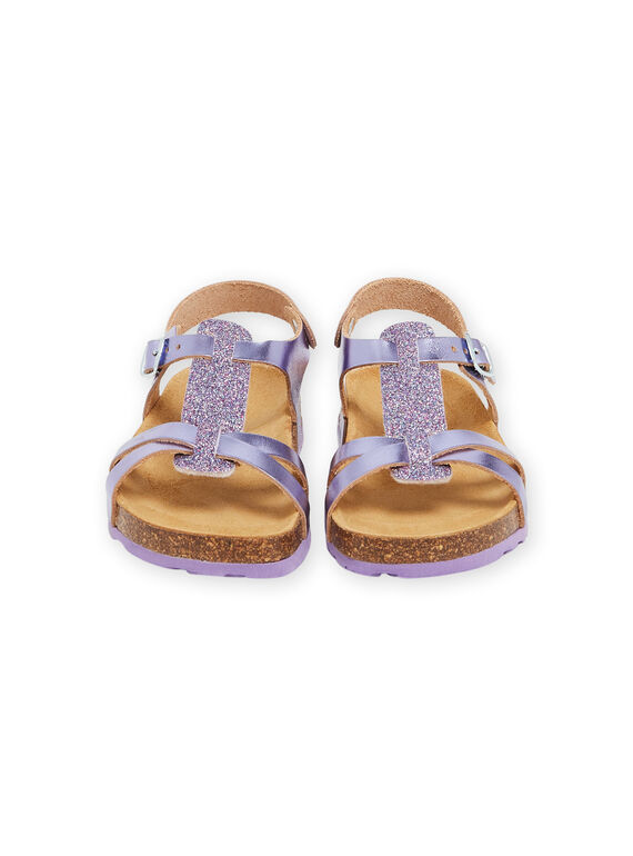 Purple leather sandals RANUBLUE / 23KK3562SLB708