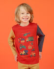 Boy's red and orange T-shirt MOCOTEE4 / 21W902L3TMLF521