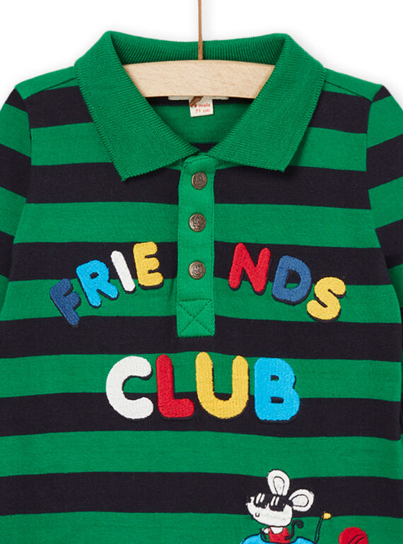 Striped long sleeve polo shirt PUMUPOL / 22WG10R1POL621