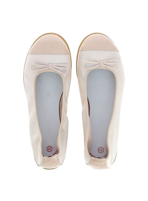 Girls' leather ballet pumps CFBALRINE / 18SK35W2D41030