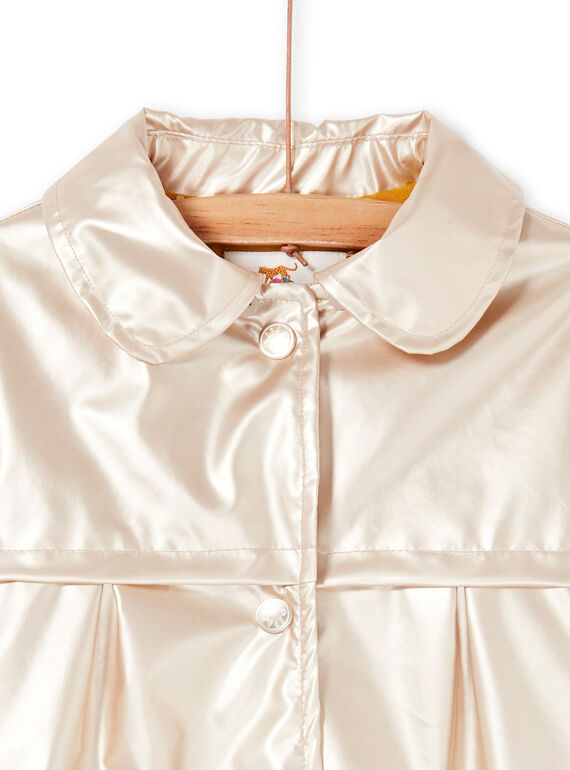 Golden raincoat with floral print LANAUIMPER / 21S901R2IMPK008