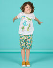 Ecru jungle print Bermuda shorts child boy NOHOBER3 / 22S902T3BERA006
