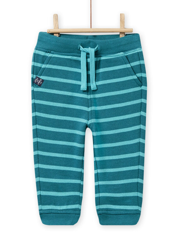 Baby boy striped pique fleece pants NUJOPAN3 / 22SG1063PAN714