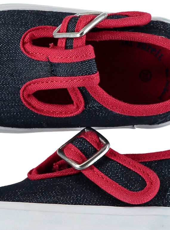 Baby boys' canvas T-bar shoes FBGSALJEAN / 19SK38C1D17C218