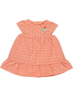 Baby girls' embroidered dress CIBUROB3 / 18SG09K1ROB401
