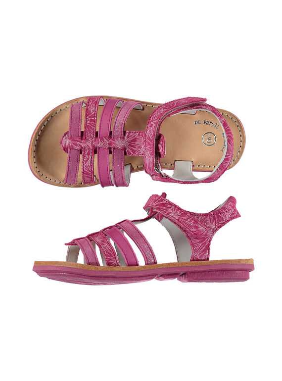 Girls? smart leather multi-strap sandals FFSANDMIN2 / 19SK35D1D0E304