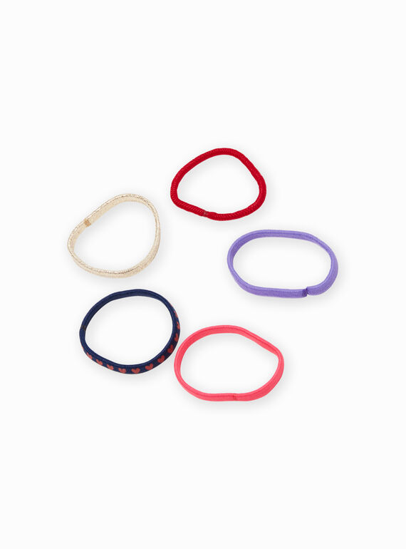 Set of 4 elastic bands with bows for girls MYAJOELA2 / 21WI01S7ELAB106