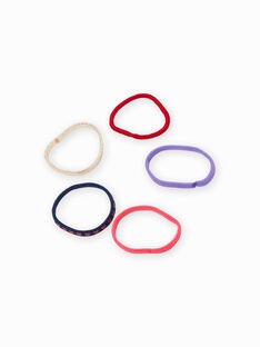 Set of 4 elastic bands with bows for girls MYAJOELA2 / 21WI01S7ELAB106