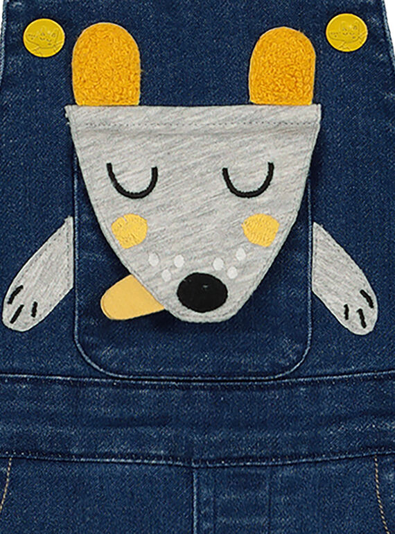 Baby boys' denim long dungarees GUBLESAL / 19WG1091SALP274