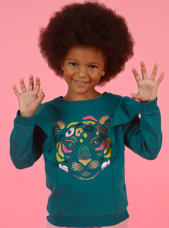 Blue duck sweater child girl MAKASWEA / 21W901I1SWEG633