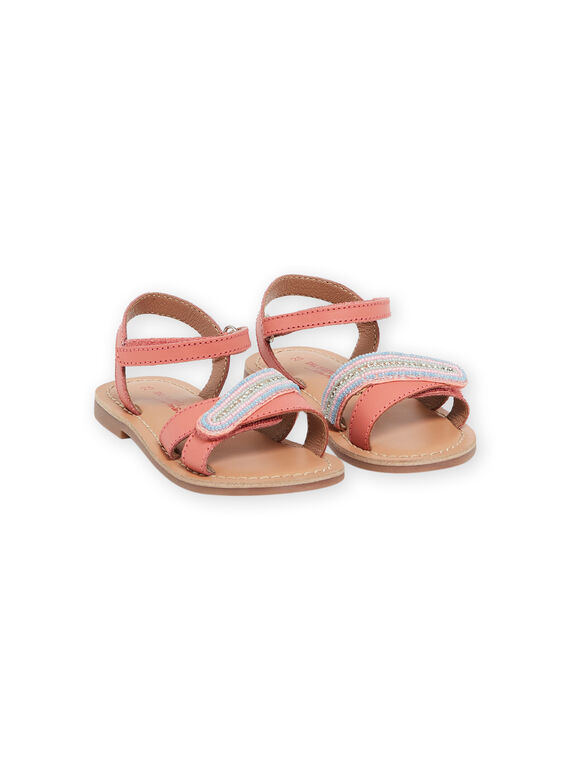 Coral leather sandals RASANDVELC / 23KK3568D0E415
