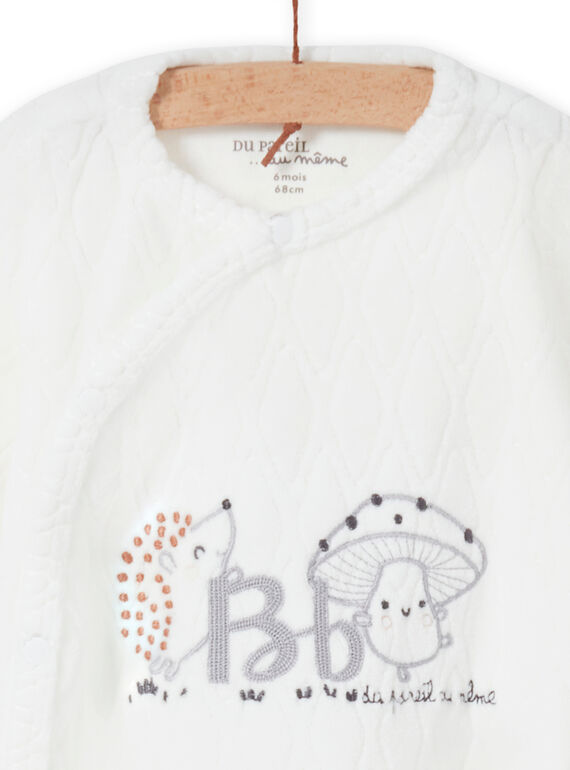 Mixed birth romper in ecru with fantaise pattern MOU1GRE1 / 21WF0541GRE001