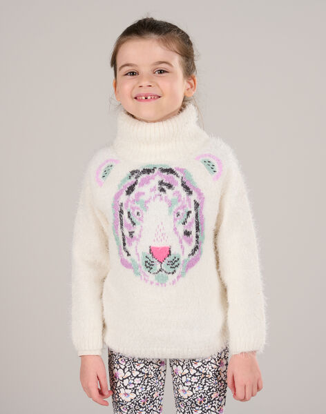 Sweater with tiger jacquard pattern PAREPULL / 22W901T1PUL003