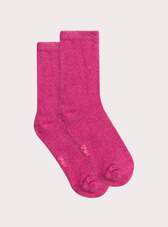 Pink sequined socks for girls  VYAJOSCHO2 / 24WI01G1SOQ030