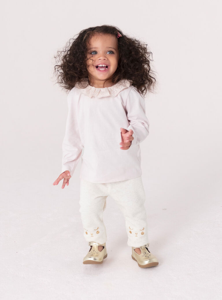 Pink long-sleeved bra for baby girl  VIKLIBRA2 / 24WG0941BRA321