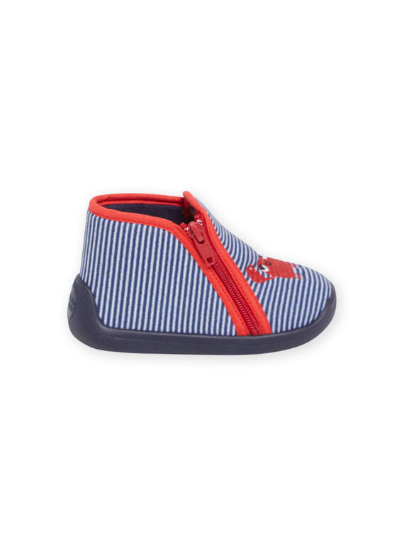 Baby boy navy blue, red and white crab booties NUPANTCRABE / 22KK3811D0A070