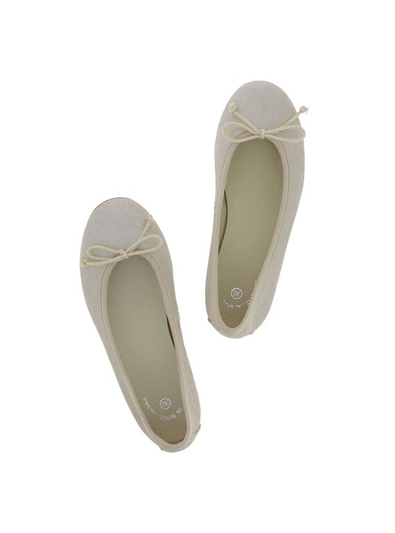 Girls' leather ballet pumps CFBALBO1 / 18SK35W6D41954